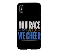 Carcasa para iPhone X/XS Triatlón Support Crew Swim Bike Run Race Day Support