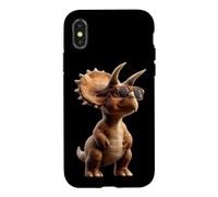 Carcasa para iPhone X/XS Triceratops Dinosaurio I Love Dinosaurs Cute Triceratops