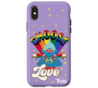 Carcasa para iPhone X/XS Trolls Choose Love Rainbow