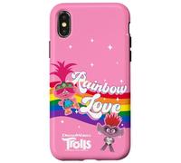 Carcasa para iPhone X/XS Trolls Rainbow Love