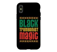 Carcasa para iPhone X/XS Trombonista Negro Magia Estilo Tribal Africano Negro Orgulloso
