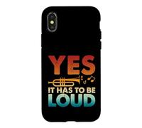 Carcasa para iPhone X/XS Trompetista Músico Amante de la música Sí, Tiene Que ser Fuerte
