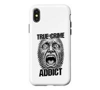 Carcasa para iPhone X/XS True Crime Adicto Huella Dactilar Grito Divertido Criminólogo