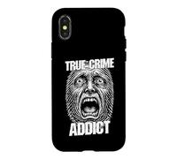 Carcasa para iPhone X/XS True Crime Adicto Huella Dactilar Grito Divertido Criminólogo