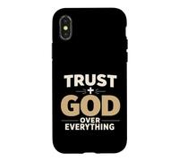 Carcasa para iPhone X/XS Trust God Over Everything Christian Faith Religious