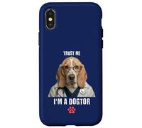 Carcasa para iPhone X/XS Trust I'm A Dogtor Funny Basset Hound Veterinario Cirujano