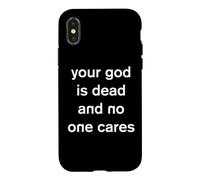 Carcasa para iPhone X/XS Tu Dios ha Muerto y a Nadie le Importa ateísmo gótico