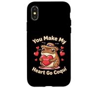 Carcasa para iPhone X/XS Tú Haces Que mi corazón se Vaya, Coqui, Linda Cita de Amor Boricua y Coqui