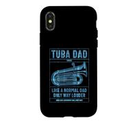Carcasa para iPhone X/XS Tuba Dad Definición como Un Papá Normal Solo Mucho Más Fuerte