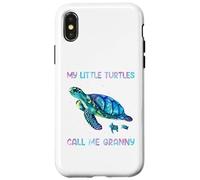 Carcasa para iPhone X/XS Turtle Watercolor Sea Ocean My Turtles Call Me Granny