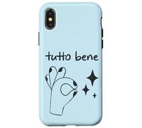 Carcasa para iPhone X/XS Tutto Bene - Cita del Gesto de la Mano Italiana Italia