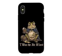 Carcasa para iPhone X/XS T'was The Ale M'Lord Funny Drunk Frog Beer Weird Medieval