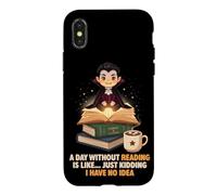 Carcasa para iPhone X/XS Un día sin Leer es como un Lindo Libro mágico de Vampiros