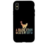 Carcasa para iPhone X/XS Un Gato Maine Coon es mi Mascota de Gato BFF