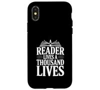 Carcasa para iPhone X/XS Un Lector Vive mil Vidas Cita literaria