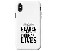 Carcasa para iPhone X/XS Un Lector Vive mil Vidas Cita literaria