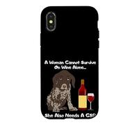 Carcasa para iPhone X/XS Una Mujer no Puede Sobrevivir Solo en Vino Ella también Necesita un GSP