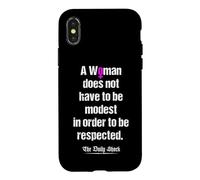 Carcasa para iPhone X/XS Una Mujer no Tiene Que ser Modesta para ser respetada