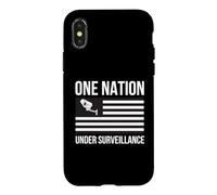 Carcasa para iPhone X/XS Una nación bajo vigilancia Privacidad Orden Mundial 1984 Chip