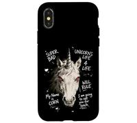 Carcasa para iPhone X/XS Unicornio Ojos Rojos Mal Estilo Callejero Vibraciones