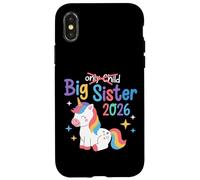 Carcasa para iPhone X/XS Unicornio tachado para Hermana Mayor 2026