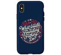 Carcasa para iPhone X/XS USA 250 Padres Fundadores Revolución Patriota