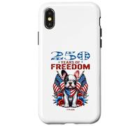 Carcasa para iPhone X/XS USA 250th Anniversary Celebra Cool Patriotic Boxer Puppy