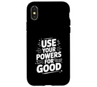Carcasa para iPhone X/XS USA Tus Poderes para una Buena Cita Motivacional heroica