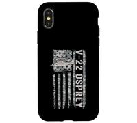 Carcasa para iPhone X/XS V-22 Osprey Bandera Americana Helicóptero Militar Camo V22