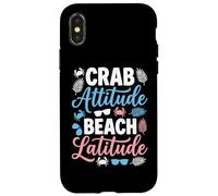 Carcasa para iPhone X/XS Vacacionista Crab Attitude Beach Latitude Shoreline