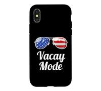 Carcasa para iPhone X/XS Vacay Mode USA Sunglasses Summer Vacation & Travel Bloggers