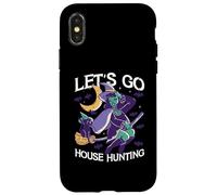 Carcasa para iPhone X/XS Vamos a Buscar casa, Divertida Bruja de Halloween, Espeluznante Bruja
