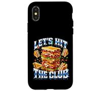 Carcasa para iPhone X/XS Vamos a Golpear el Club Sandwich Juego de Palabras Bootleg Meme Papá Broma