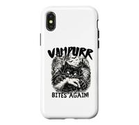 Carcasa para iPhone X/XS Vampurr Bites Again! Funny Cat Halloween Men Women