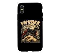 Carcasa para iPhone X/XS Vampurr Bites Again! Funny Cat Halloween Men Women