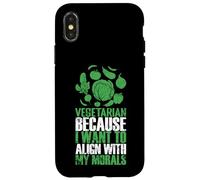 Carcasa para iPhone X/XS Vegetariano Alinear con Mi Moral Estilo De Vida Verde
