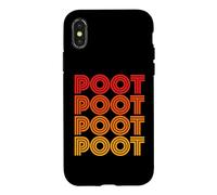 Carcasa para iPhone X/XS Ventilador de Sonido Poot, Divertido y Lindo, Favorito de Weird Noise Word