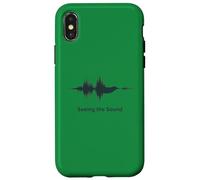 Carcasa para iPhone X/XS Ver la frecuencia de la Forma de Onda del Audio del pájaro sonoro