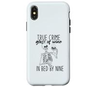 Carcasa para iPhone X/XS Verdadero Crime Copa DE Vino EN LA Cama por Nueve Esqueleto Fan Meme