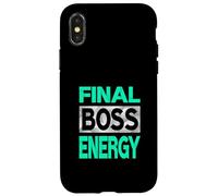 Carcasa para iPhone X/XS Verde Azulado Claro Aqua Color Final-Boss-Energy Light Teal Aqua