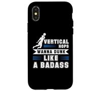 Carcasa para iPhone X/XS Vertical Hops Slam Dunk Wanna Dunk - Regalo de Baloncesto