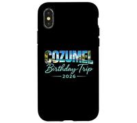 Carcasa para iPhone X/XS Viaje de cumpleaños a Cozumel 2026 México Cancún Vacaciones Beach Crew