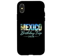 Carcasa para iPhone X/XS Viaje de cumpleaños a México 2026 Vacaciones en Cancún Playa Cabo Crew