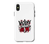 Carcasa para iPhone X/XS Victoria a través de él Cruz Guerrera Cristiana
