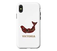 Carcasa para iPhone X/XS Victoria Columbia Británica Pescador Nativo Salmón BC Canadá