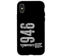 Carcasa para iPhone X/XS Vintage 1946 Edición Limitada Born In 1946 80th B-Day Retro