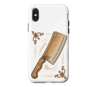 Carcasa para iPhone X/XS Vintage Butcher Cleaver Meat Cutter Retro Shop