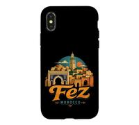 Carcasa para iPhone X/XS Vintage Fez Marruecos Viaje Souvenir Monumento Regalo