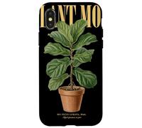 Carcasa para iPhone X/XS Vintage Fiddle-Leaf Higuera Planta Mamá Naturaleza Flora Jardinero