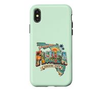 Carcasa para iPhone X/XS Vintage Florida USA Postal Estilo Retro Viaje Diseño